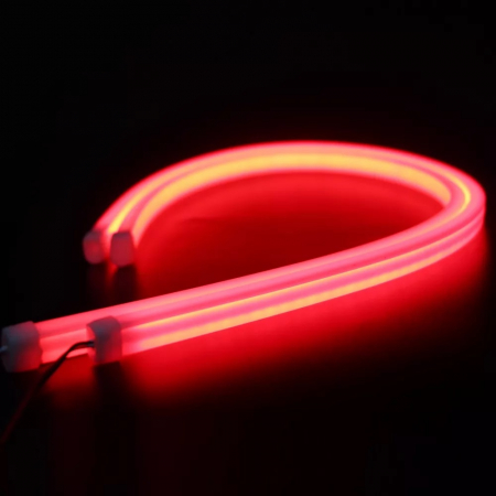 Set 2 Lumini Lampi spate Rosu si Galben cu semnalizare tip Neon Flexibil 60 cm DRL-60AG-FLOW-RED [1]