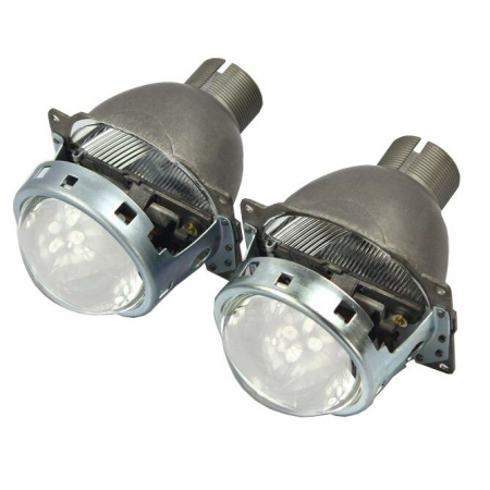 Becuri si sigurante auto - Lupe Bixenon Q5 D2S 3" IPH3002 cu ornamente tip ZKW incluse pentru inlocuirea lupelor originale arse/matuite/uzate