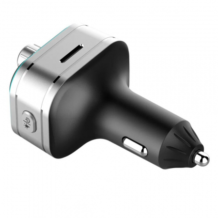 Modulator FM 12-24V Bluetooth 5.0 cu functie de incarcator auto 20W Super Charge 3.0 si port USB C - BC62 [3]