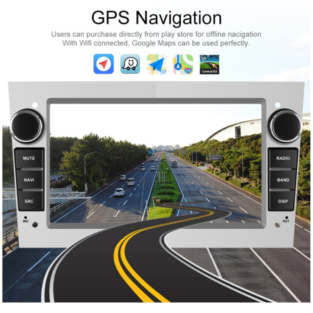 Navigatie Auto Android 7” pentru Opel Astra H, Corsa, Vivaro, Zafira – 2GB RAM + 32GB ROM, Bluetooth, WiFi, GPS, Compatibil comenzi volan & AC [3]