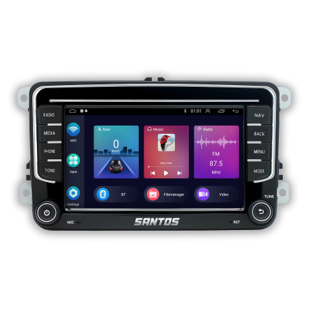 Navigatii GPS - Navigatie VW Golf Polo Passat b7 b6 SEAT leon Skoda, Ecran 7 inch, Android 13, Carplay, 4GB RAM + 64 GB ROM, Aplicatii, Waze, Wi Fi, Usb, Bluetooth