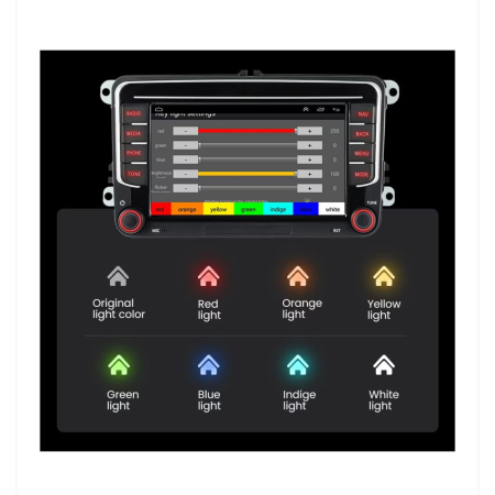 Navigatie VW Golf Polo Passat b7 b6 SEAT leon Skoda, Ecran 7 inch, Android 13, Carplay, 4GB RAM + 64 GB ROM, Aplicatii, Waze, Wi Fi, Usb, Bluetooth [8]