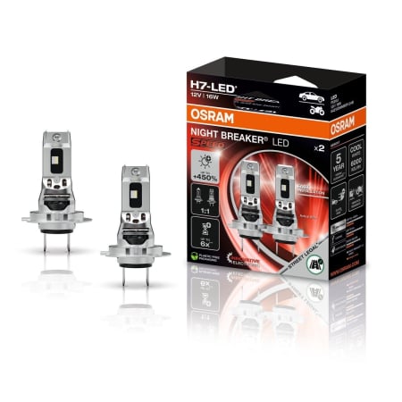 Becuri si sigurante auto - Osram H7 SPEED 2.gen +450% NIGHT BREAKER LED 64210DWNBSP450-2HB 6000K 2buc - Omologate RAR H7