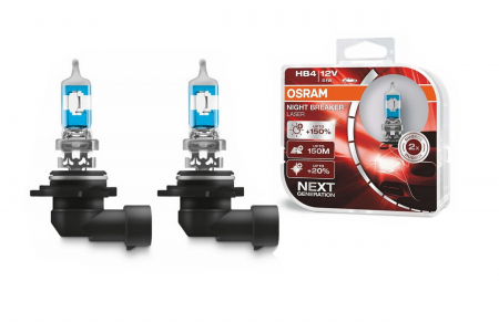 Osram Night Breaker Laser Halogen Set 2 Becuri Auto +110% 9006NL-HCB HB4 12V 51W 2 becuri [4]