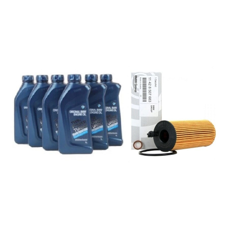 Pachet revizie filtru ulei OE BMW 11 42 8 507 683 + ulei BMW 6 L cod motor N47 D20 A/B/C [1]