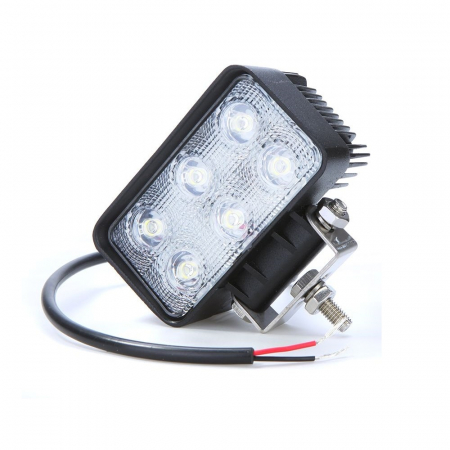 Proiectoare, Lampi & Leduri - Proiector LED Auto Offroad 18W/12V-24V, 1320 Lumeni, Dreptunghiular, Flood Beam 60 Grade