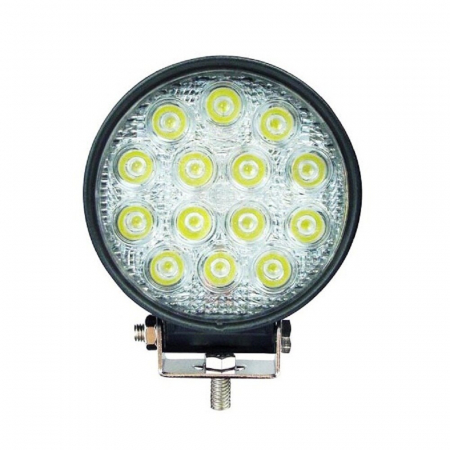 Proiector LED auto offroad 42W/12V-24V, 3080 lumeni, rotund, flood beam 60° [3]