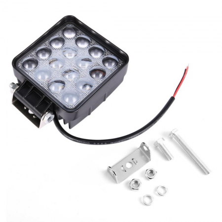 Proiector LED auto offroad 4D 48W/12V-24V, 3520 lumeni, patrat, flood beam 60° [4]