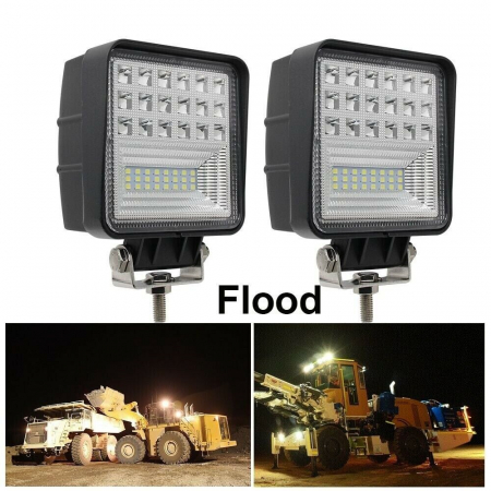 Proiector LED Auto Offroad 7D 63W/12V-24V, 5040 LM, Patrat, Flood Beam 150 Grade [2]