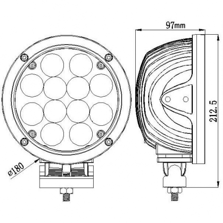 Proiectoare, Lampi & Leduri - Proiector LED Auto Offroad de mare putere 60W/12V-24V, 5100 Lumeni, Spot Beam 10 Grade