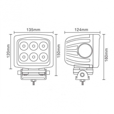 Proiector LED Auto Offroad de Mare Putere - 90W/12V-24V, 8100 Lumeni, Spot Beam 10 Grade [1]