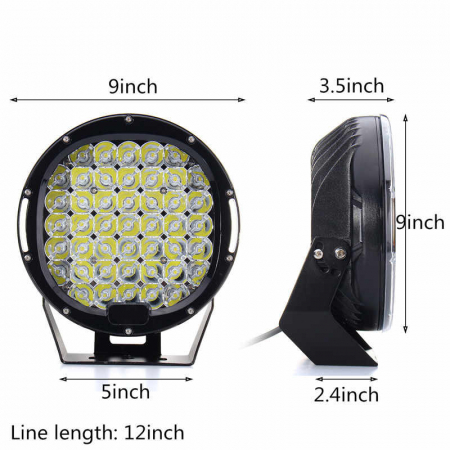 Proiector LED Offroad 225W/12V-24V 18000 Lumeni, Rotund, Spot Beam 30 Grade [3]