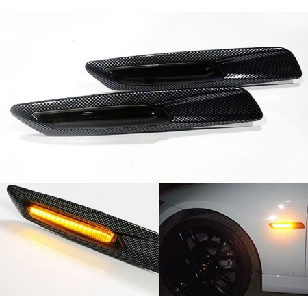 Semnalizari Aripa Led Carbon BMW E90, E91, E92, E93 tip F10 [2]