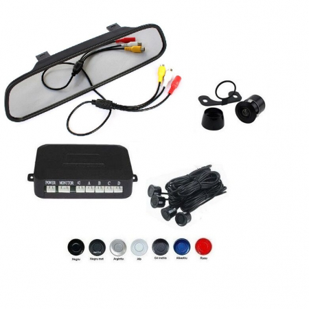 Senzori parcare cu camera video si display LCD de 4.3" in oglinda S604 [2]