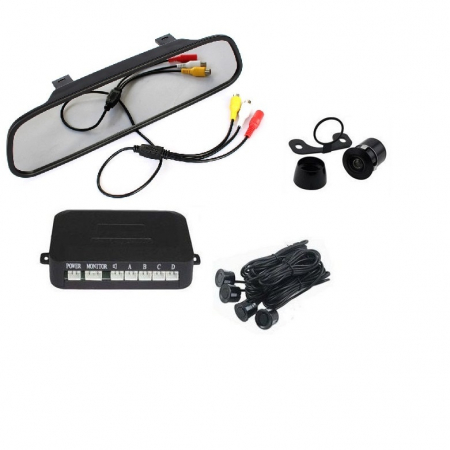 Senzori parcare cu camera video si display LCD de 4.3" in oglinda S604 [3]
