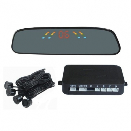 Alarme auto & Senzori de parcare - Senzori parcare cu display in oglinda wireless S306W