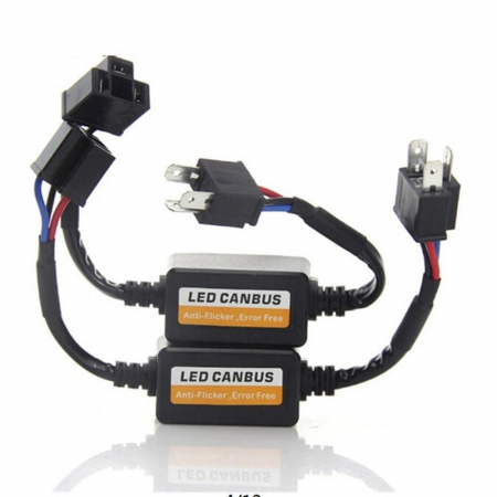 Proiectoare, Lampi & Leduri - Set 2 Anulatoare eroare bec ars si filtru antibruiaj 12V pentru Led H4 cu doua faze Canbus - XtremeVision