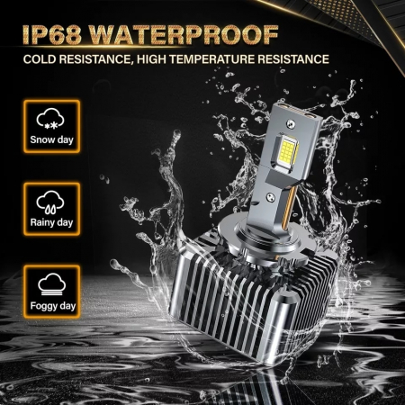 Set 2 Becuri auto LED Xenon, D1S, Plug&Play, Canbus, 6000K, 70 W [3]