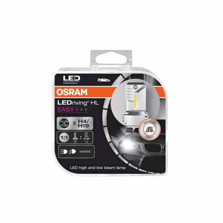 Becuri si sigurante auto - Set 2 becuri H4 Osram LEDdriving HL Easy 12V/24V 19W 6500K 64193DWESY-HCB