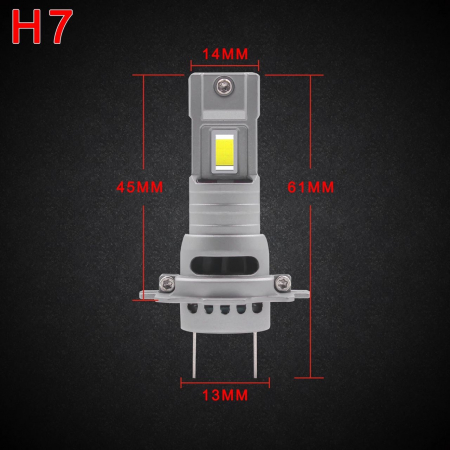 Set 2 bucati LED H7 Premium M2P 60W 6500LM [1]