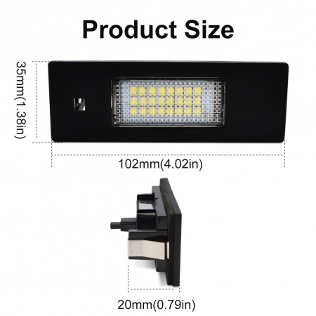 Proiectoare, Lampi & Leduri - Set 2 Lampi Numar cu Led,, dedicate pentru BMW E81, E87, F20, E63, E64, F12, F13, F06, E85, E86, E89 - BTLL-047-B
