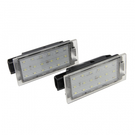 Proiectoare, Lampi & Leduri - Set 2 Lampi Numar Led compatibil cu Renault Megane, Laguna, Clio, Espace, Master, Velsatis, Twingo - BTLL-100