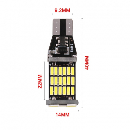 Set 2 Led Auto Canbus T15 (W16W) 45 Smd 4014 12V - T15-4014-45LED [3]
