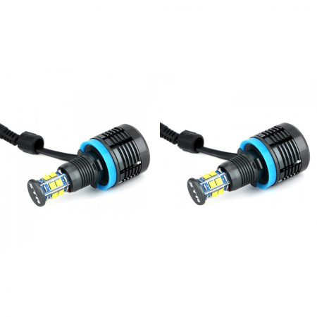Set 2 Led Marker BMW H8 96W Can Bus cu Leduri Cree compatibil cu BMW E90 facelift, E60 Facelift, X5 E70, X6 E71, E82, E88 facelift [3]
