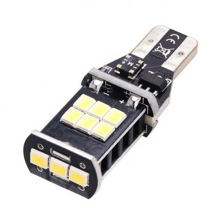 Set 2 Leduri Auto De Putere, Canbus T15 (W16W) 15 Smd 2835 12V - fara polaritate [2]
