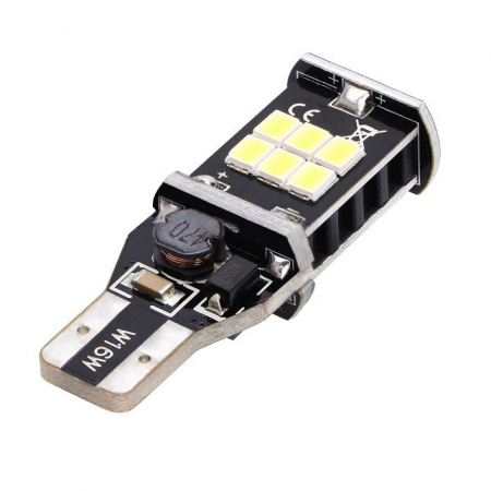 Set 2 Leduri Auto De Putere, Canbus T15 (W16W) 15 Smd 2835 12V - fara polaritate [3]