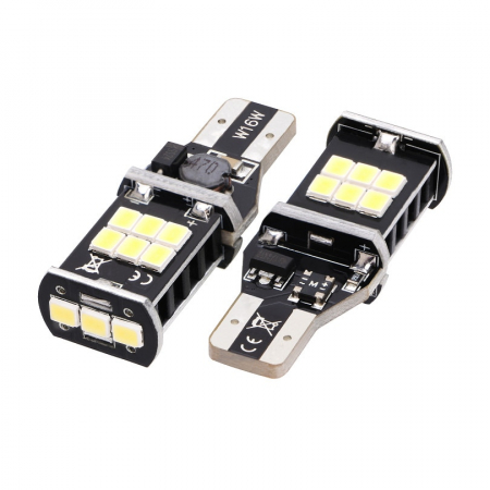 Set 2 Leduri Auto De Putere, Canbus T15 (W16W) 15 Smd 2835 12V - fara polaritate [4]
