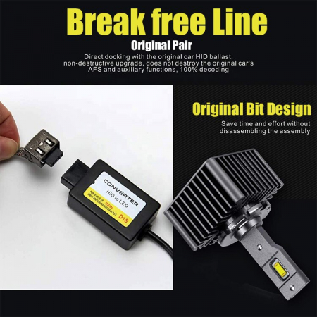 Set 2 leduri D1S Plug&Play pentru far auto 70W Chip Cree 8600 Lm reali 12-24V M10-D1S [1]