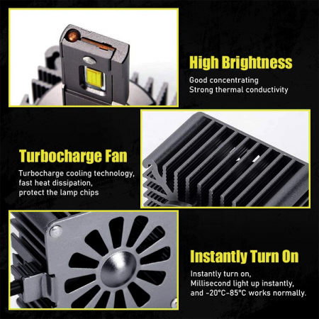 Set 2 leduri D3S Plug&Play pentru far auto 70W Chip Cree 8600 Lm 12-24V M10-D3S [3]
