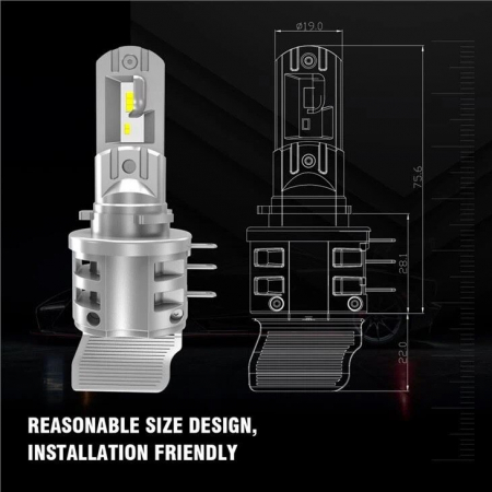 Set 2 leduri H15 ALL IN ONE pentru far auto 42W, 12V, 8000 Lumeni - V9S-H15 [1]