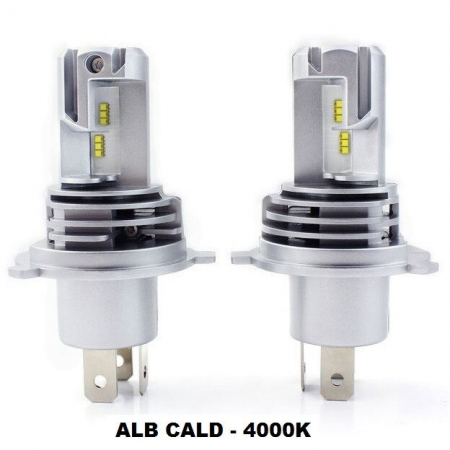 Set 2 leduri H4 M3 Alb Cald - 4000K, Canbus, putere 55W, luminozitate 10.000 Lm, 12V-24V [4]