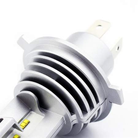 Becuri si sigurante auto - Set 2 leduri H4 M3 Alb Cald - 4000K, Canbus, putere 55W, luminozitate 10.000 Lm, 12V-24V