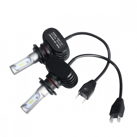 Becuri si sigurante auto - Set 2 leduri H7 CSP Canbus pentru far auto, putere 25W, luminozitate 4000 Lm, 12V-24V S1-H7