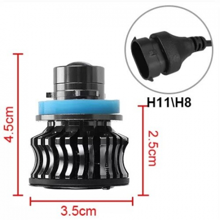 Set 2 Leduri H8, H11 Canbus efect laser pentru proiector ceata, faza lunga Spot Light B-H11 [5]