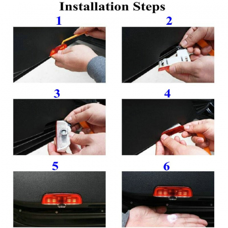 Proiectoare, Lampi & Leduri - Set 2 Logo Portiere VW Passat, Golf, Touareg, Sharan, Arteon, Jetta - BTSL-022002