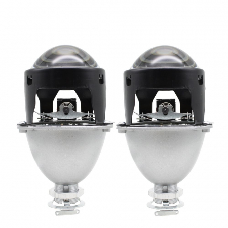 Set 2 lupe Bifazice Bixenon Biled Mini H1 2.5", lungime 11.5cm, universale cu ornamente Z106 negre incluse [1]
