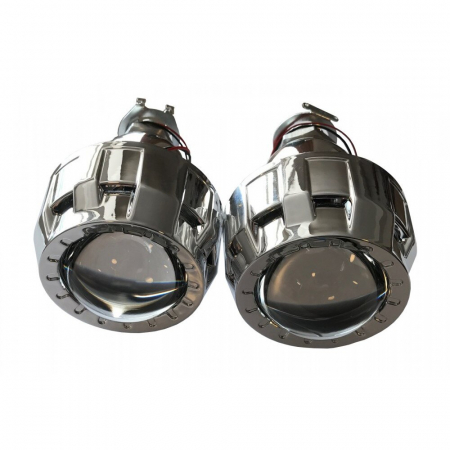 Set 2 Lupe Bifazice/Bixenon Mini H1 2,0" universale, cu ornamente incluse [2]