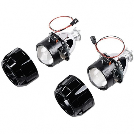 Set 2 lupe Bifazice Mini H1 2.5", lungime 11.5cm, universale cu ornamente Z260 negre incluse [5]