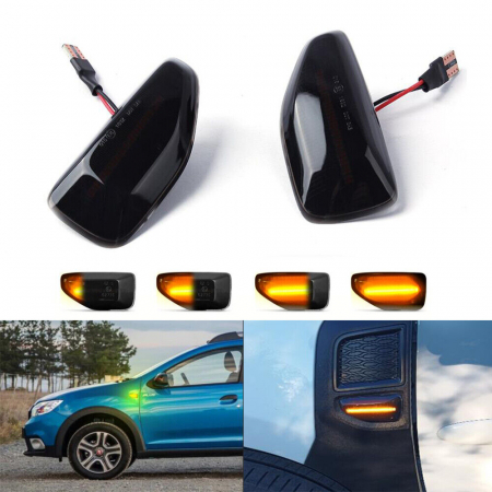 Set 2 Semnalizari Aripa Dinamice, Secventiale cu lumina progresiva pentru Dacia Duster 2, Logan 2, Sandero 2 - D0696 [3]