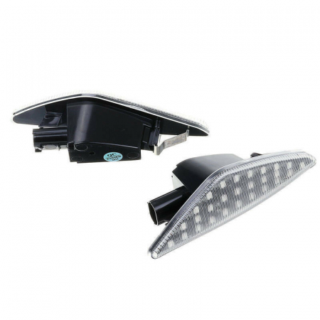 Proiectoare, Lampi & Leduri - Set 2 Semnalizari Aripa LED cu sticla clara pentru X3 F25, X5 E70, X6 E71 - BTLL-242S