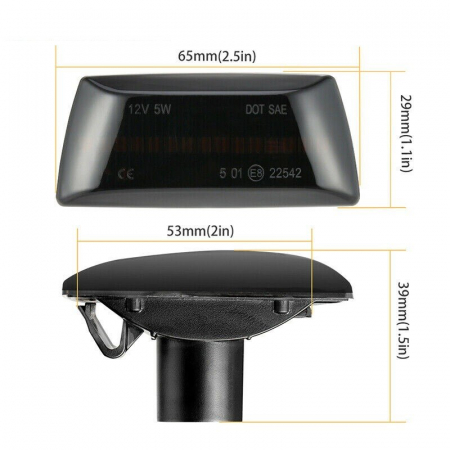 Set 2 Semnalizari Aripa LED dedicate pebtru Chevrolet Cruze - BTLL-307-1CH SMOKE [1]