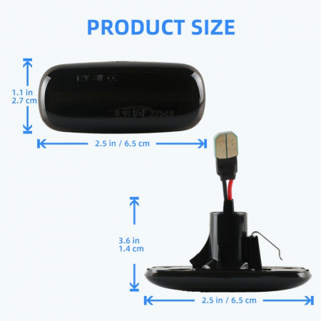 Proiectoare, Lampi & Leduri - Set 2 Semnalizari Aripa LED dedicate pentru Audi A2, A3, A4, A6, A8, TT - BTLL-299-1