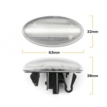 Set 2 Semnalizari Aripa LED Dinamice secventiale pentru Citroen C1, C2, C3, C5, C6, Berlingo, Jumpy, Xsara - D0332-C [2]