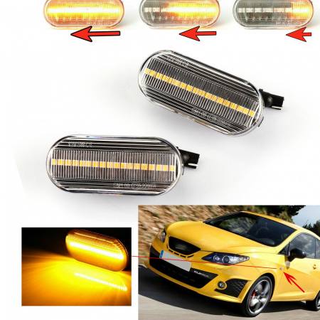 Set 2 Semnalizari Aripa LED Dinamice, Secventiale pentru Ford Fiesta, Fusion, Galaxy, Focus 2 D0451-F [3]