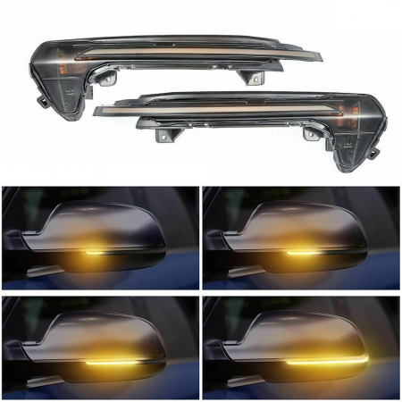 Proiectoare, Lampi & Leduri - Set 2 Semnalizari Led Oglinda Dinamice, Secventiale dedicate pentru Audi A6 4G C7 2012-2018 - D0175