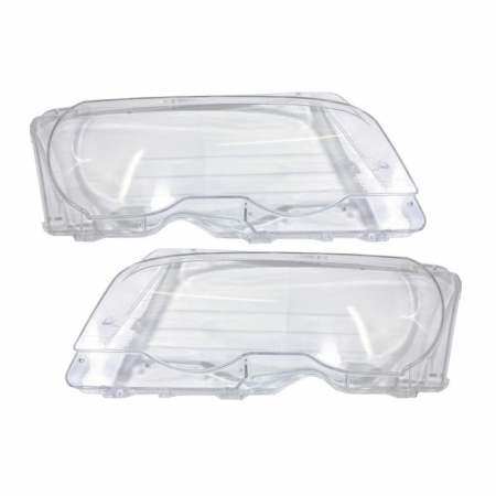 Proiectoare, Lampi & Leduri - Set 2 sticle faruri pentru BMW Seria 3 E46 Coupe / Cabrio Non Facelift (1998 - 2003) - HB010